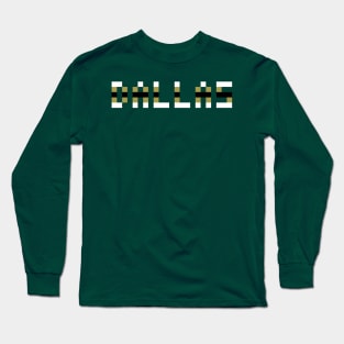 Pixel Hockey City Dallas 1999 Retro Long Sleeve T-Shirt